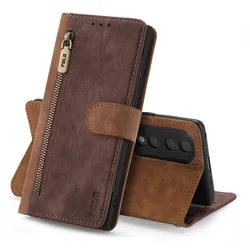 Premium Business Flip Leather Anti-Theft Brush Wallet Case for Honor 30 Lite (Burgundy Brown)