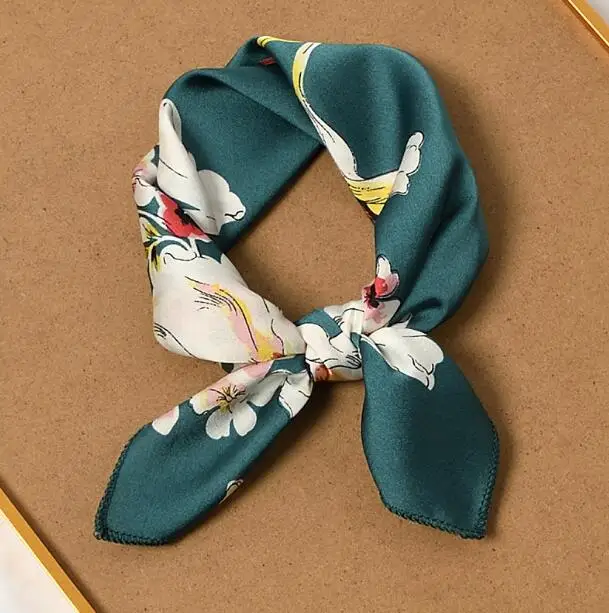 Korean version 50x50cm scarves small Kerchief Fashion Handle Bag Ribbon all-match Airline stewardess decoration scarf Party Gift - Image 3