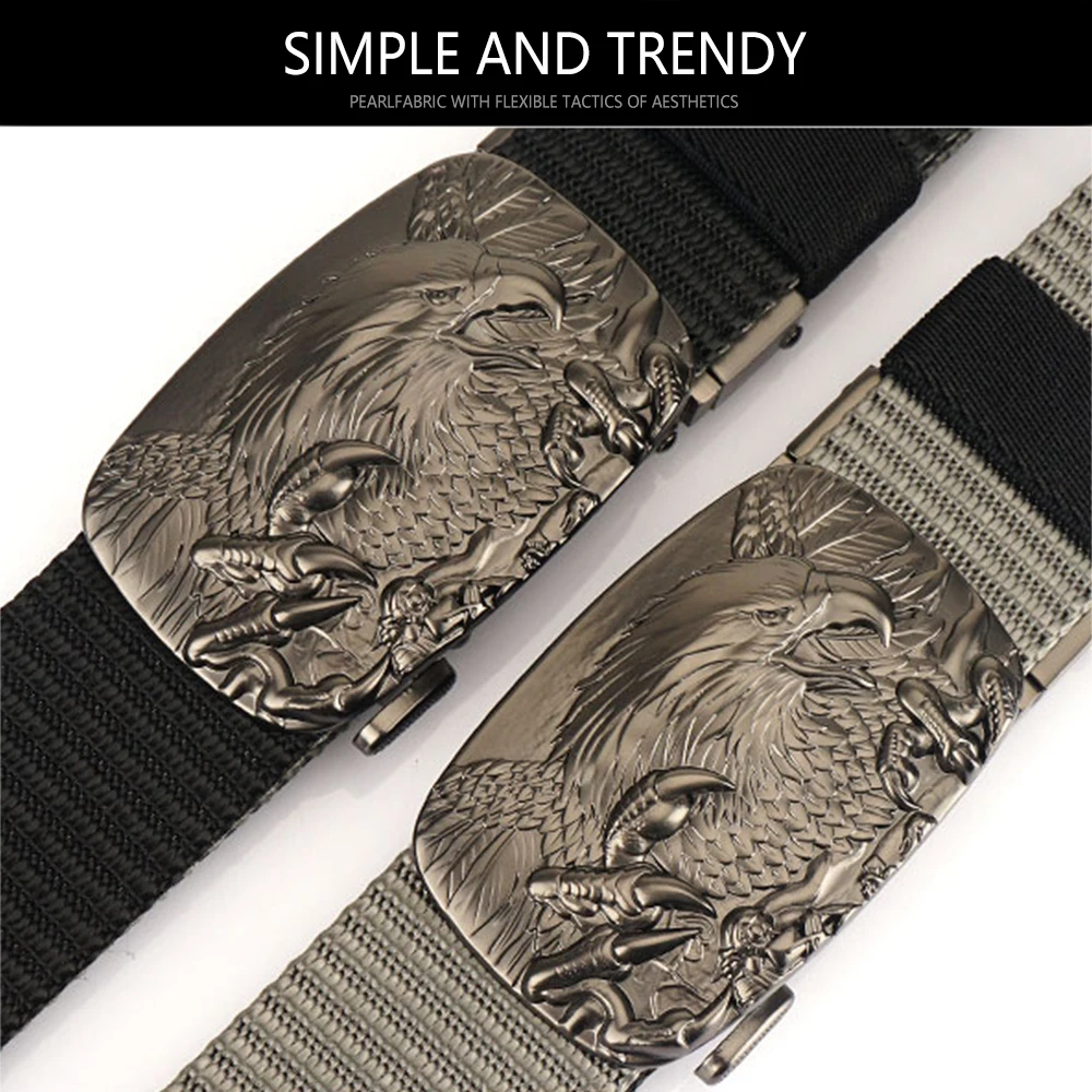 TUSHI Tactical Heavy Duty Nylon Outdoor Belt with Metal Buckle