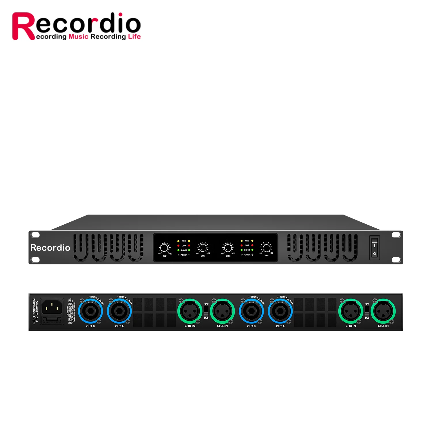 GAP-D4810 클래스 D 디지털 앰프, 무대 공연에 적합한 4 채널, 600W * 4
