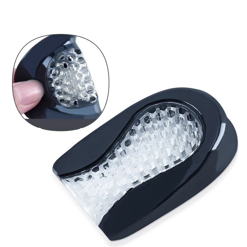 Silicone Gel Heel Pad Shock Absorption Plantar Fasciitis Pain Relief Foot Care Insert Insole Height Increase Cup Cushion Pad orthopedic insoles shoe insoles shoe heel pads
