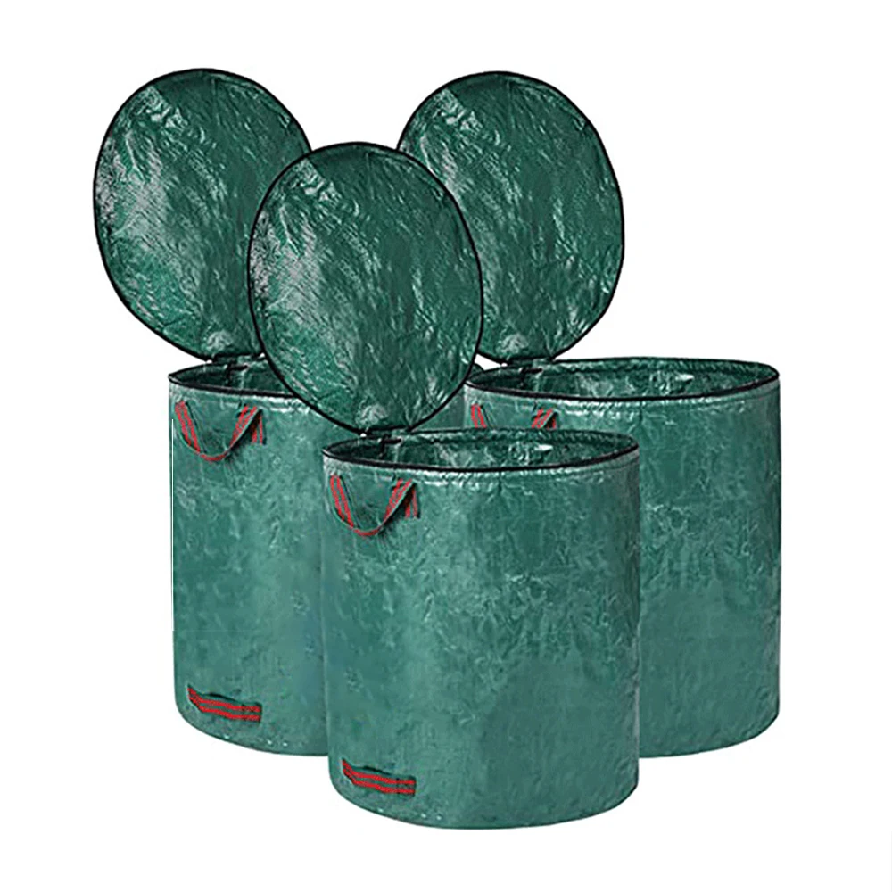 Large Capacity Heavy Duty Garden Waste Bag Multifunctional Reusable Waterproof PP Bags Leaf Debris Collection Container