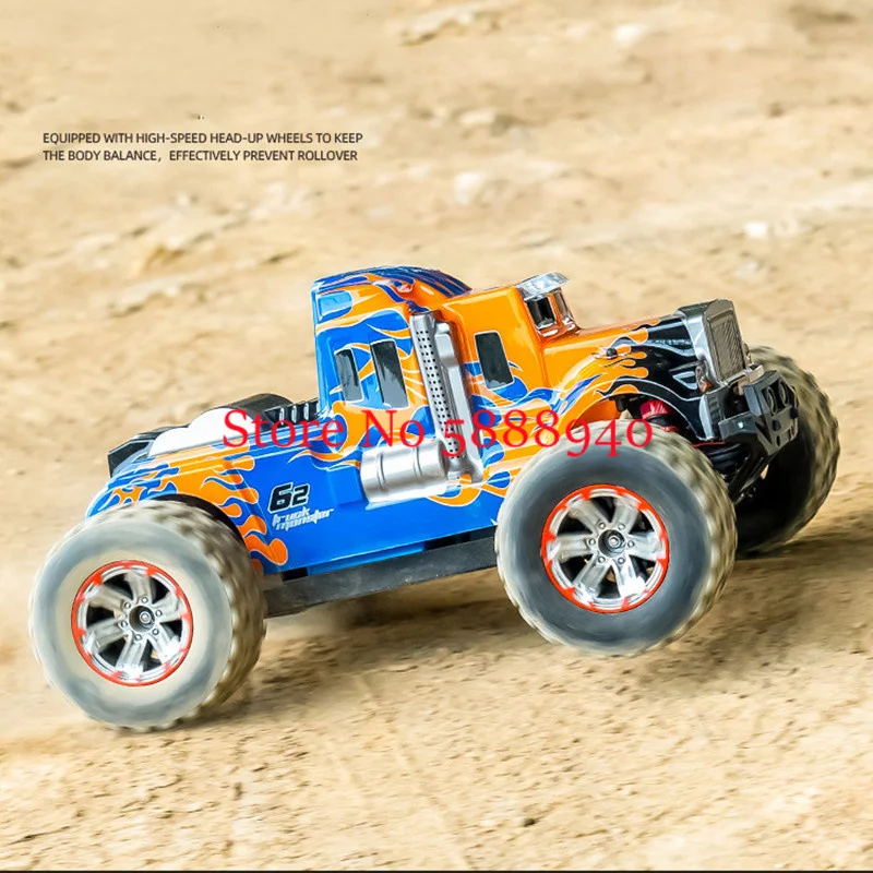 1:10 Full Scale 4WD All Terrain 60KM/H High-Speed Off-Road Remote Control Truck  Alloy Transmission LED Light RC Truck Car Model 5