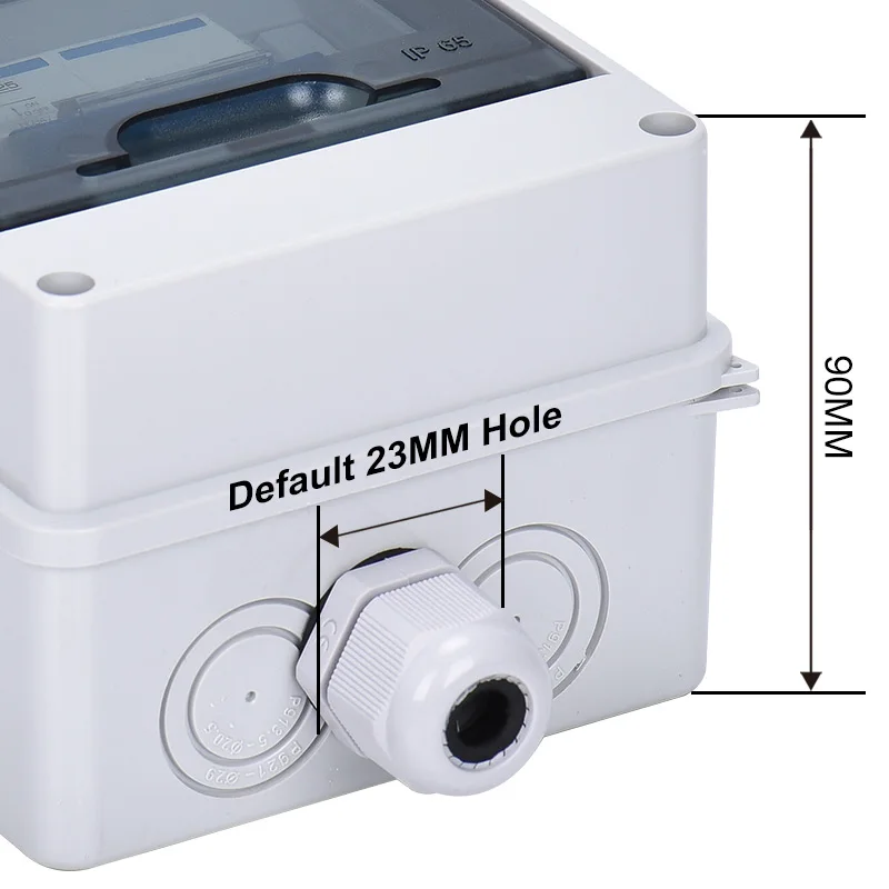 AC 회로 차단기를 가진 전기 배전 상자 IP65 RCBO RCCB 16A 20A 25A 32A 63A 번개 보호 누출 보호