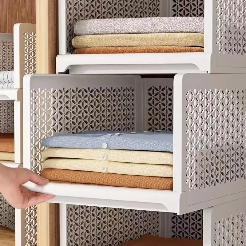 Pull-out type Closet Storage Shelf Wardrobe Organizer Layered Organizers of Cabinets and Drawers Clothes Storage Organizer 1