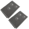 2Pcs Litter Box Mat Cat Mat PVC Non-Slip Pet Litter Pad Easy Wash Functional Design for Home Cat Owners Convenient Use 5