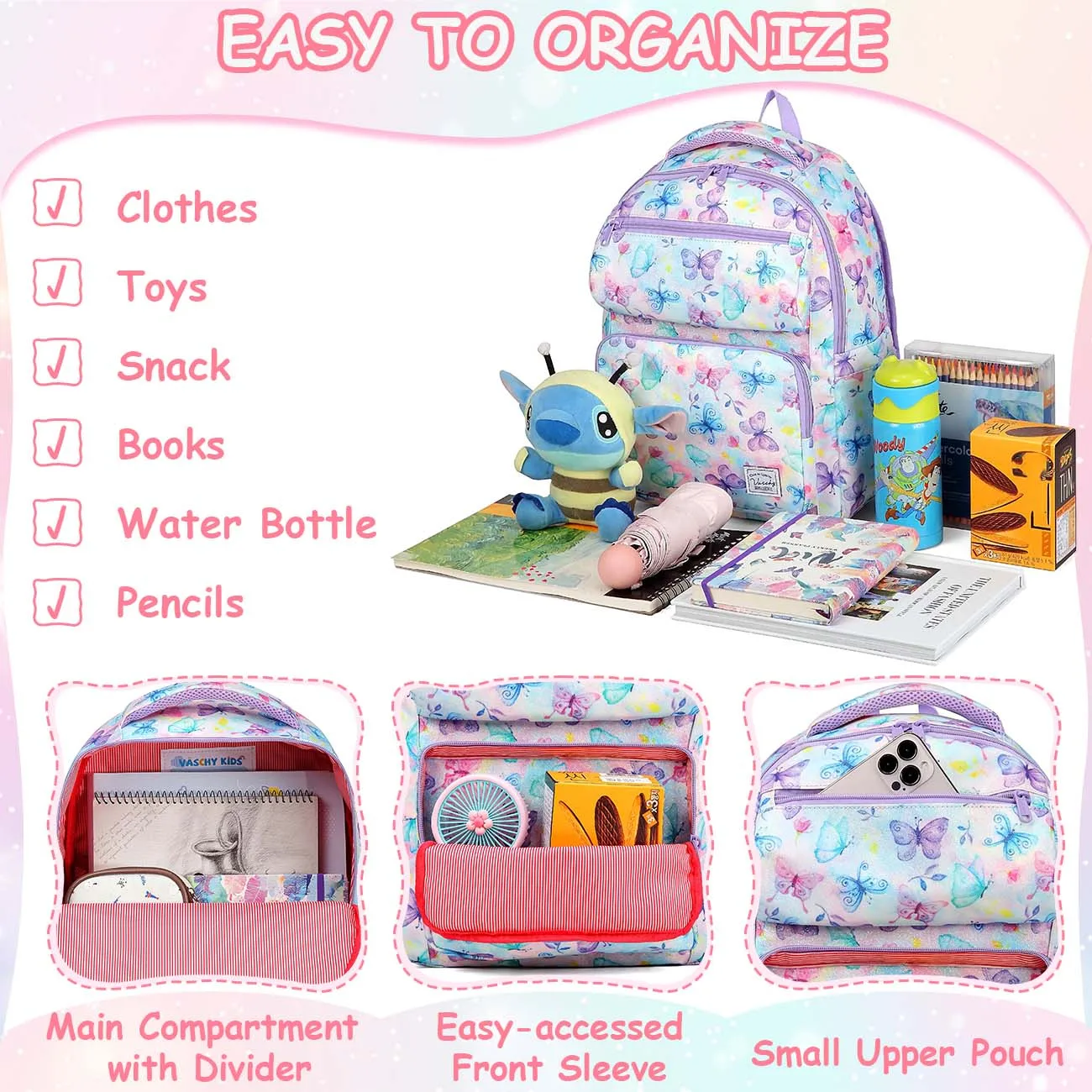 Backpack for Toddler Boys, Kids Cute Dinosaur Preschool Children's Daycare Backpack Bookbag for School Trave 4