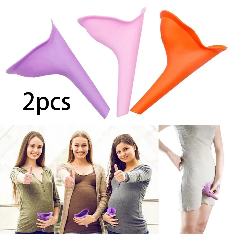 Female Pee Funnel Female Urination Device, Reusable Silicone Female Urinals Portable, Urine Cups for Women Standing Pee, for Outdoor, Campin women urinal female pee funnel