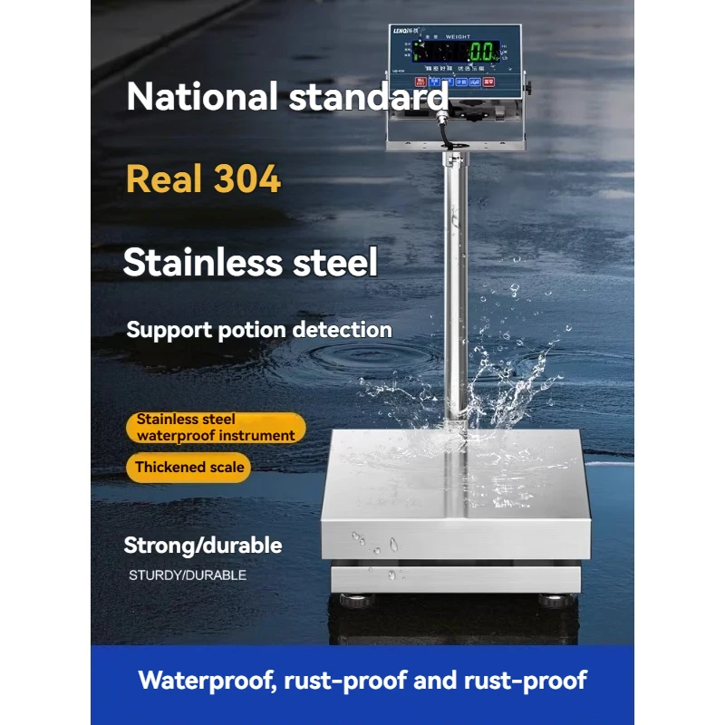 200kg Weighing Scale Stainless Steel Electronic Platform Scale Industrial Water