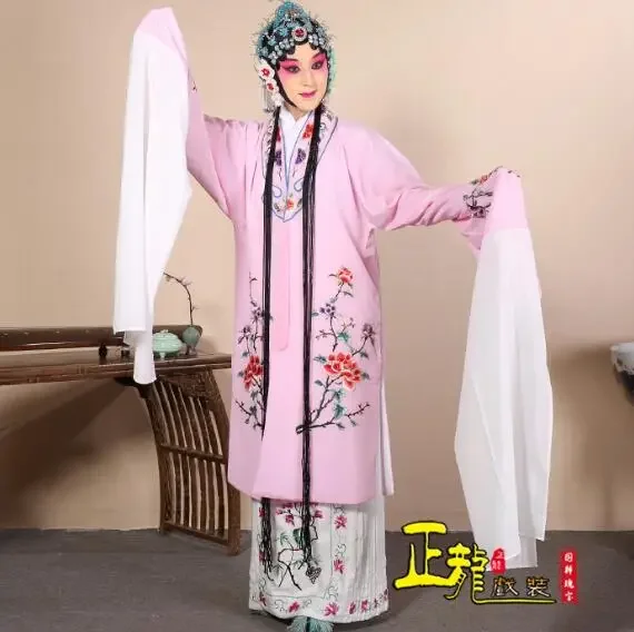 

Chinese Peking Opera Cloth Women Stage Drama Robe Tsing Yi Water Sleeves Performance Tradition