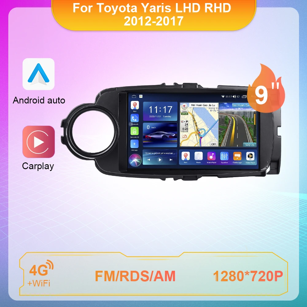 

Car Radio For Toyota Yaris LHD RHD 2012-2017 Android 10 Navigation DSP Carplay Android Auto WIFI 4G GPS Multimedia Video Player