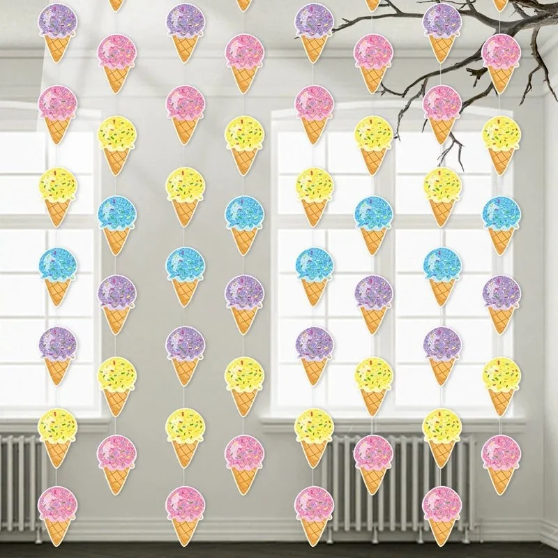 Ice Cream Pendant Party Decorations for Children's Birthday Party