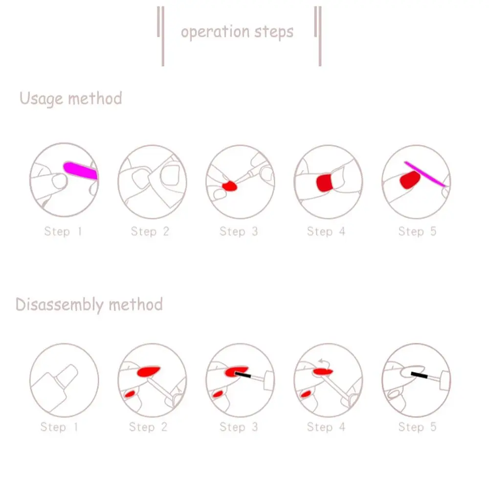 Detachable Nail Tips Short Nails Press on Nails Sweet Style Full Cover Gradient Nail Art Nude Pink Fake Nails