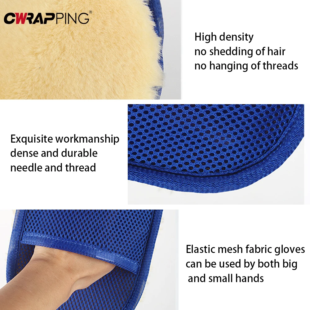 Car Wash Gloves Soft Car Cleaning Mitt Thickened Fine Fiber Imitation Wool Plush Wiping Auto Washing Supplies Auto Accessories