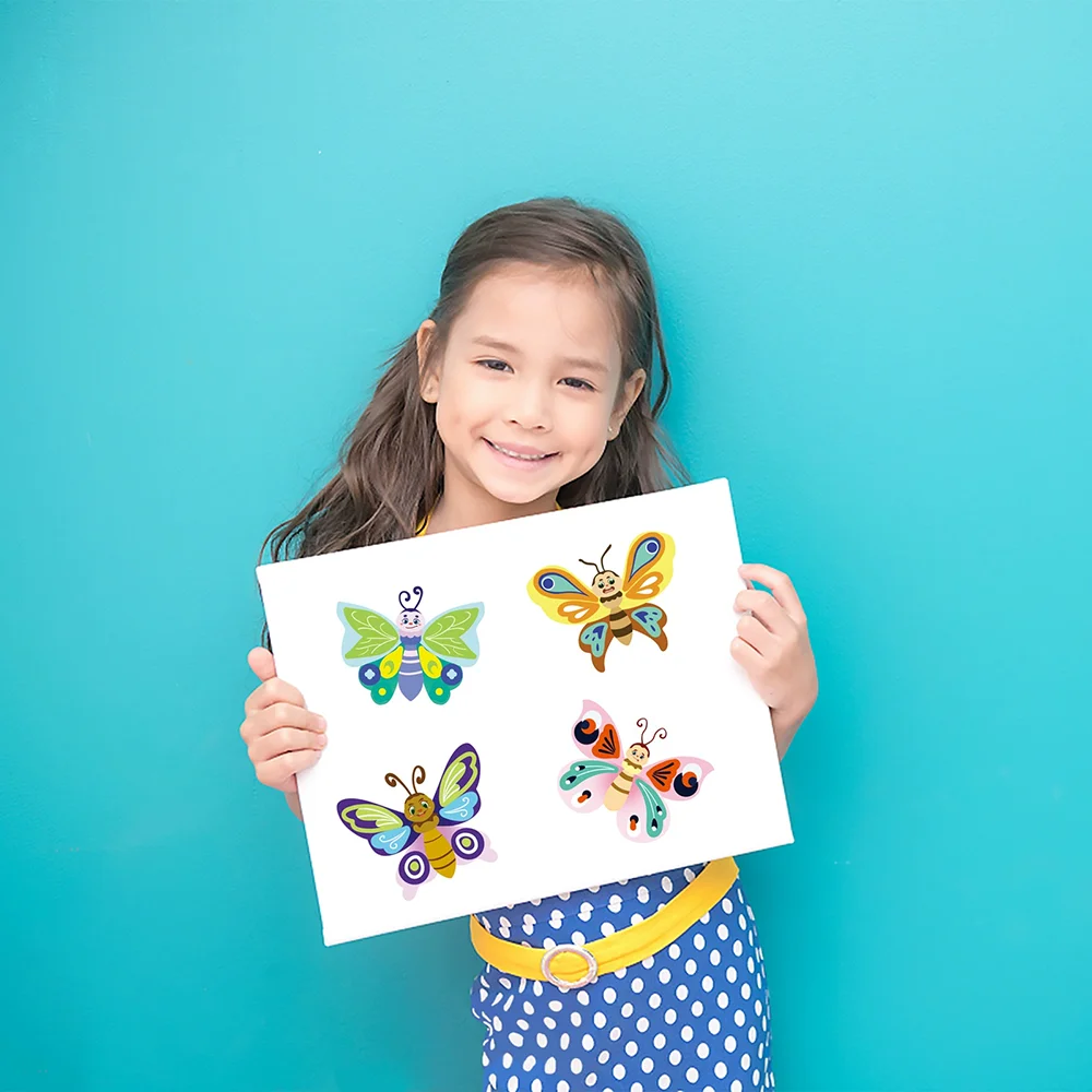 Cartoon Cute Butterfly Face Puzzle Stickers - Children's Educational & Waterproof Toy