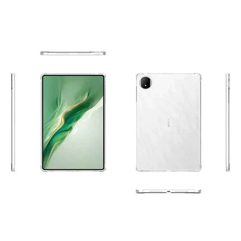 For Honor MagicPad 2 Case – 12.3 Transparent Shockproof Air-Bag Soft TPU Protective Shell