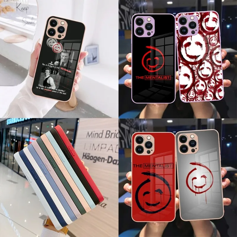 The Mentalist Red John Simon Baker Custodia Per Telefono Sandy Pink Glass Per Iphone 13 14 12 11 Pro Xs Max Plus Mini X Xr 8 7 6S Se2020