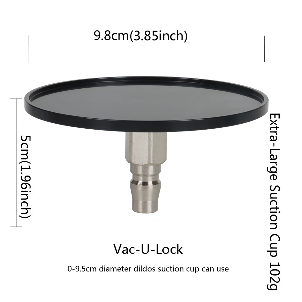Metal Vac U Lock Suction Cup Adapter 3.86