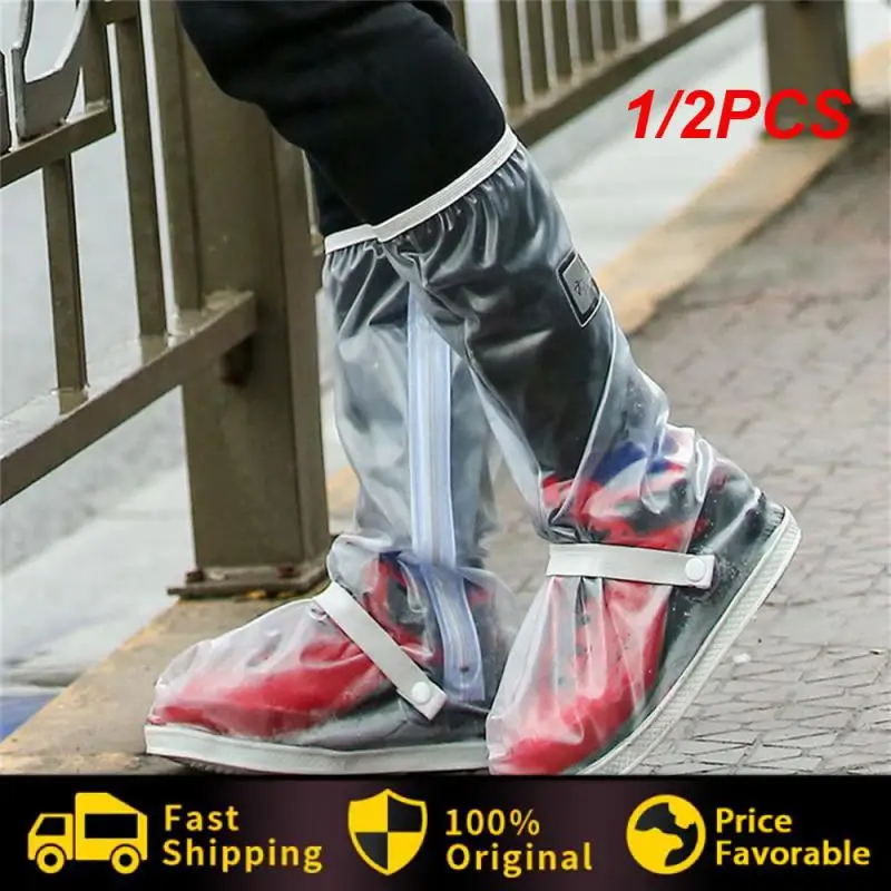 

1/2PCS High-Quality Men's And Women's Rainproof And Waterproof Boots Cover Rubber Boots Reusable Shoe Cover Non-Slip Rain Boots