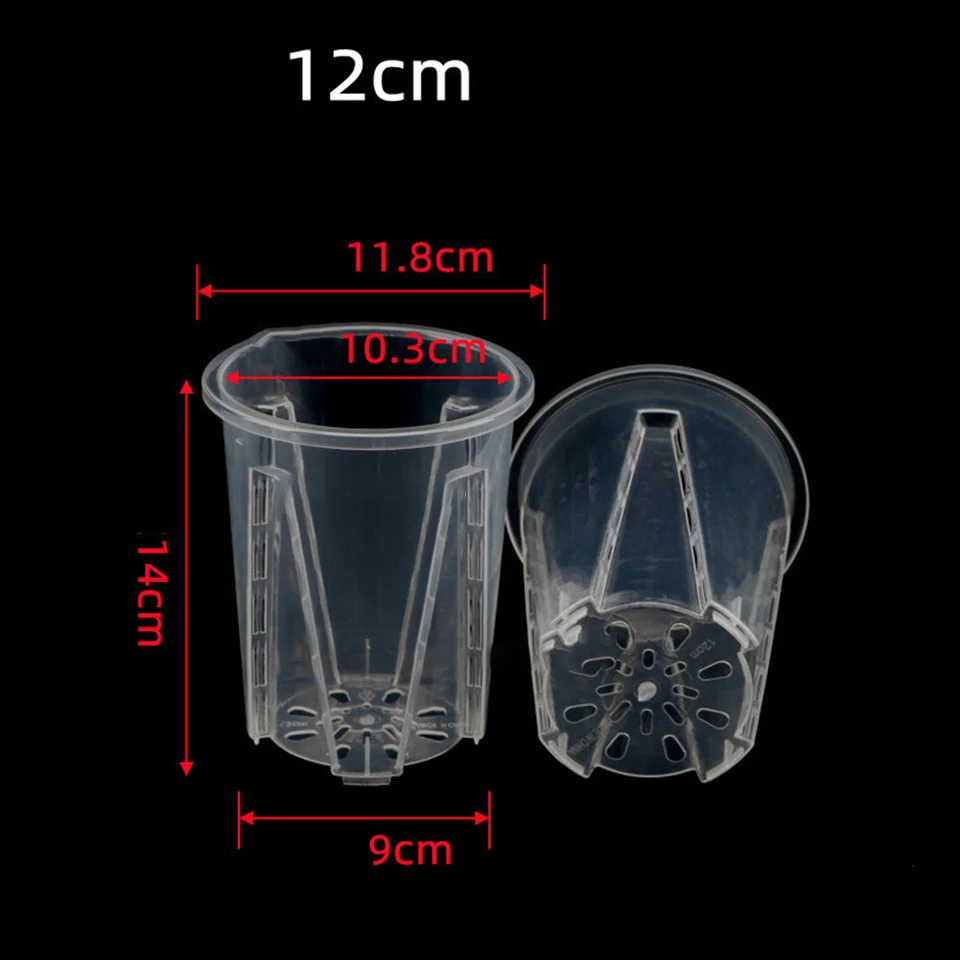 Orchideentopf Transparent 14 Cm – Mit Löchern Für Bessere Drainage | Auch Für Sukkulenten