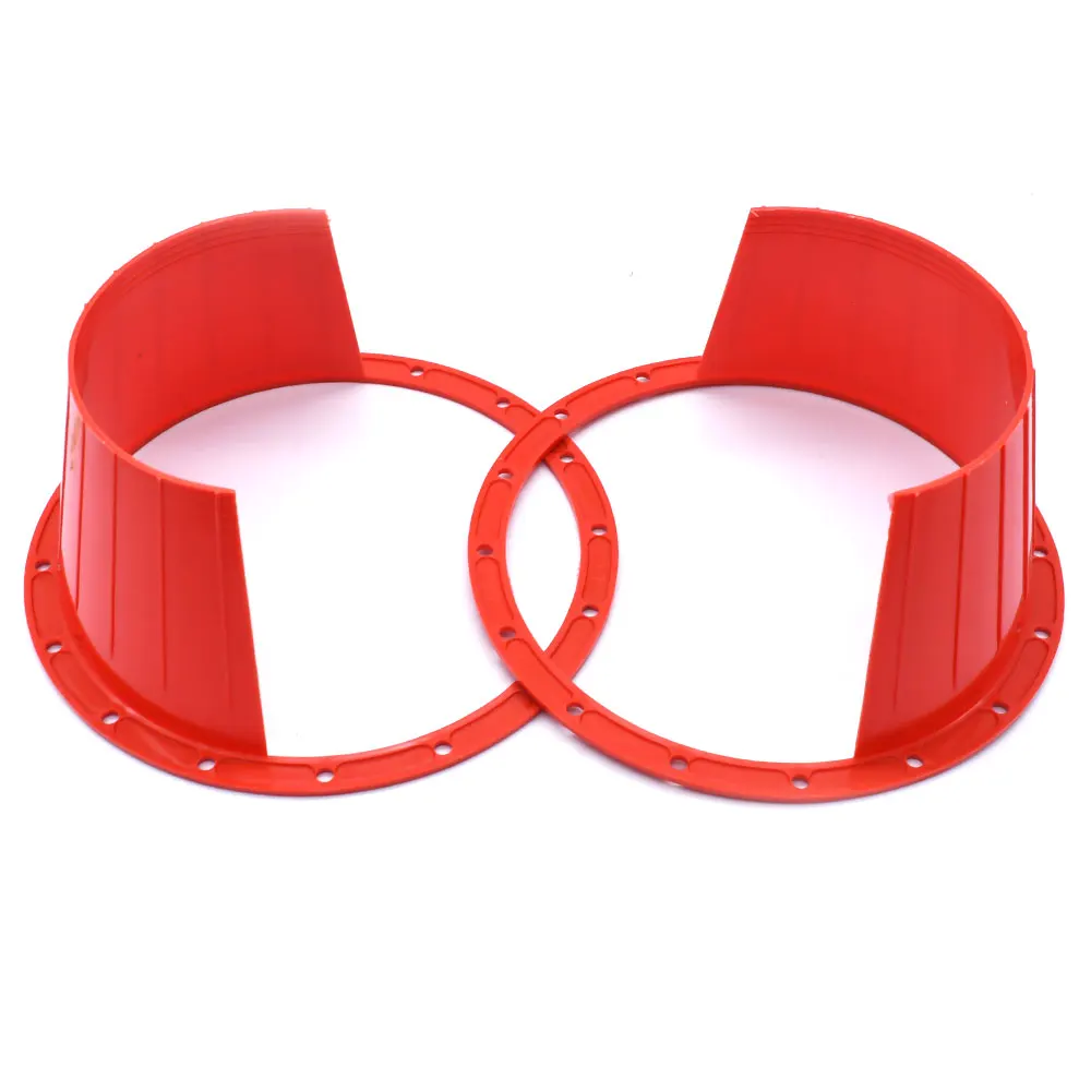 2 Pcs Car Audio Refit 6.5-inch Speaker Waterproof Cover Audio Rust Protection Pad Speaker Waterproof Cover Black Red Universal