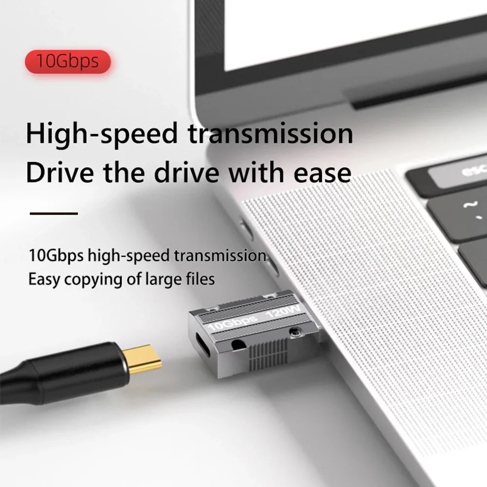 아연 합금 PD 120W USB 3.0 USB C 어댑터, C타입 암-USB 수 고속 충전 컨버터, 10Gbps OTG 데이터 전송 커넥터