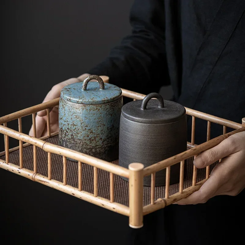 

Кухонная банка для еды, керамический чайник с крышкой для бутылки Pu'er, герметичная глиняная посуда для хранения