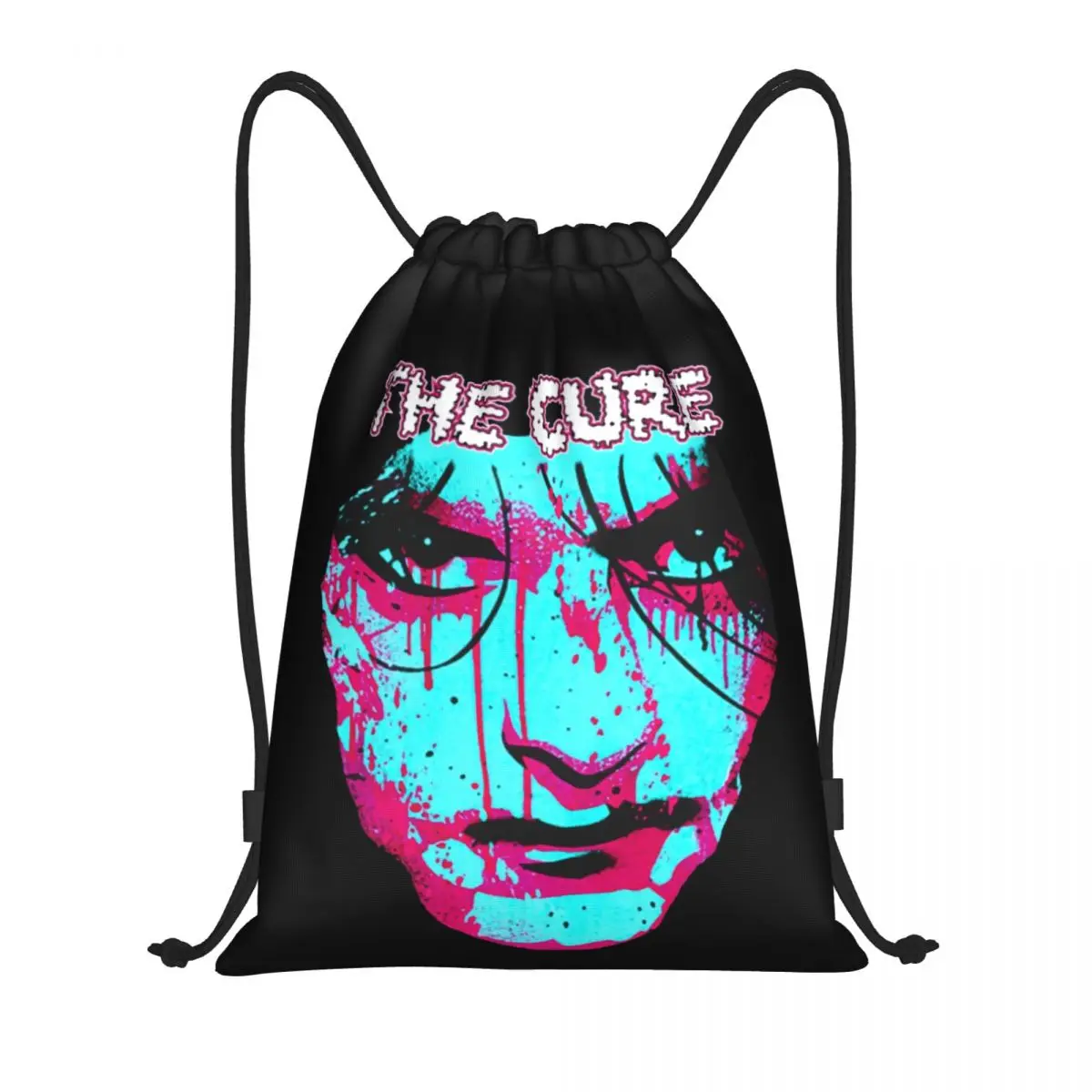 

The Cure Robert Smith 29 Drawstring Bags Gym Bag Novelty Field pack Retro Sports activities Backpack Humor Graphic