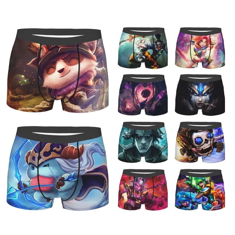League Of Legends Multiplayer  Game Dark Star Malphite Underpants Breathbale Panties Male Underwear Print Shorts Boxer Briefs