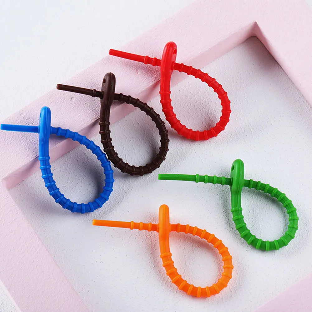 12Pcs 실리콘 케이블 타이 USB 충전 케이블용 재사용 가능한 조절 가능한 코드 정리기 이어폰 노트북 전화 데이터 와이어 데스크탑
