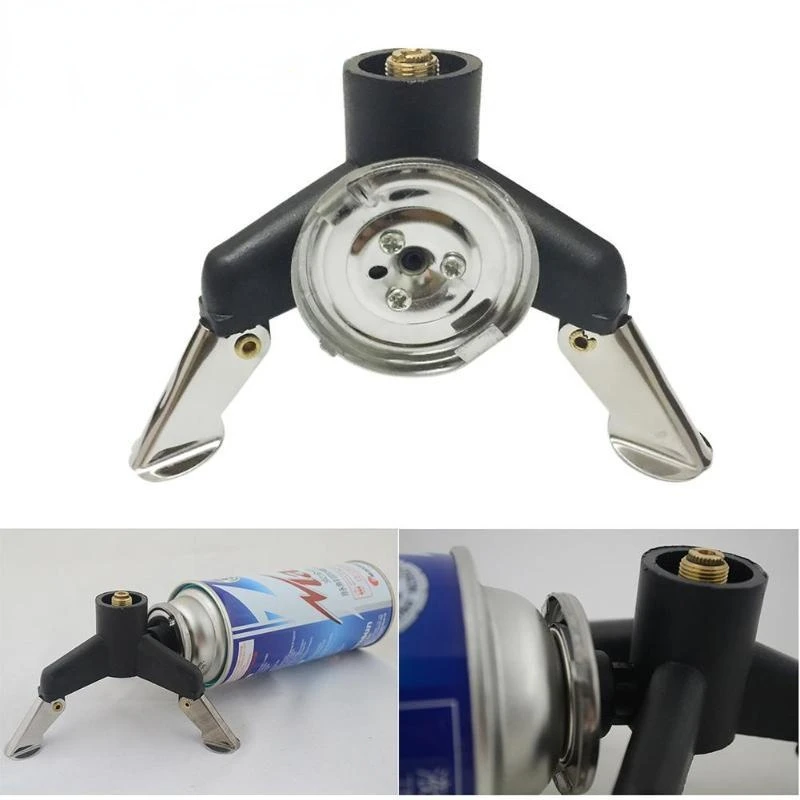 Outdoor Stove Tripod Gas Adapter Tank Stand Connector Camping Portable Equipment