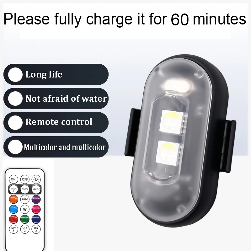 Wireless Remote-Controlled LED Magnetic Car Light - Flashing Warning & Multifunctional Decorative Illumination