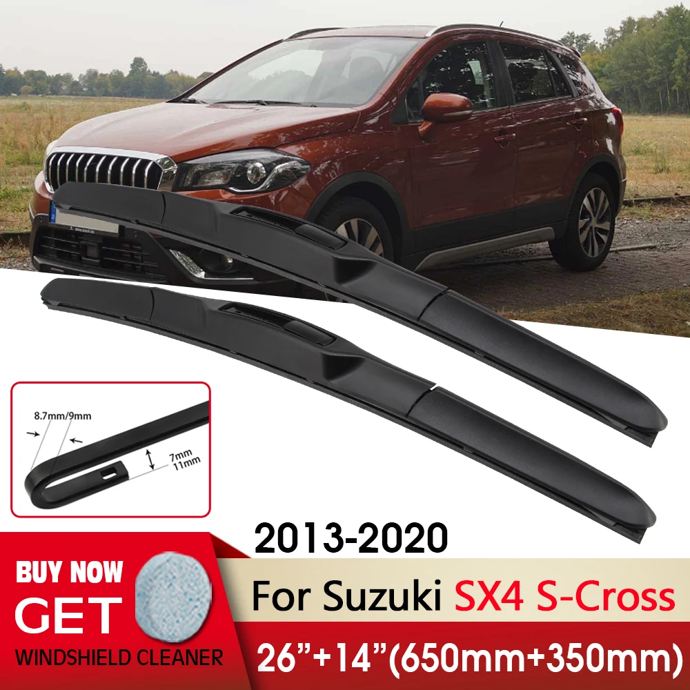 CarWiperFrontWiperBlades2614ForSuzukiSX4SCross20132020Fit