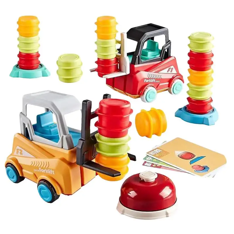 

Children's Engineering Truck Forklift Press Shovel Toy Car Suit Education Stacking Toy Board Game for Party Boys Birthday Gift