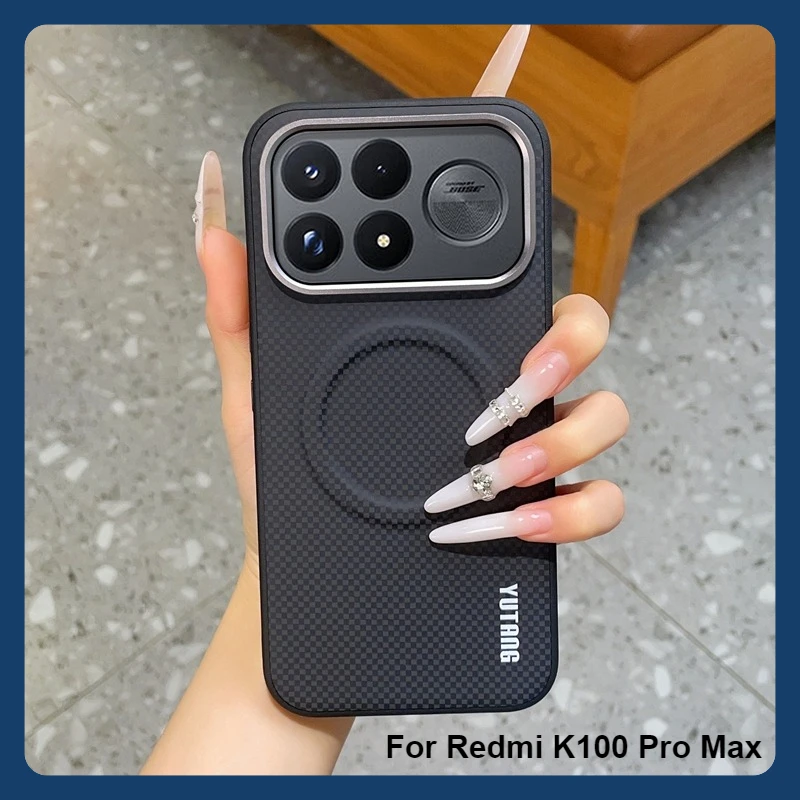Luxury Magnetic Carbon Fiber Hard and Soft TPU Camera Protection Back Cover