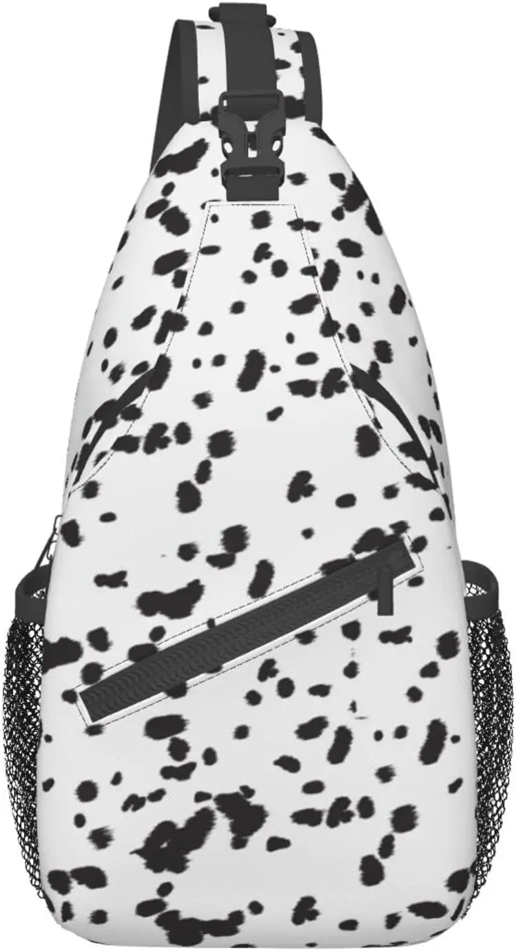 

Dalmatian Dog Print Sling Bag Crossbody Sling Backpack Gifts for Travel Hiking Chest Bag Daypack Purses Shoulder Bag Women Men