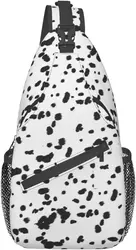 Dalmatian Dog Print Sling Bag Crossbody Sling Backpack Gifts for Travel Hiking Chest Bag Daypack Purses Shoulder Bag Women Men