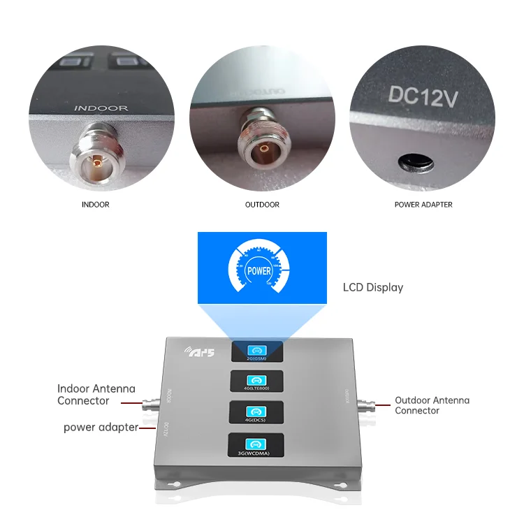 モバイル信号ブースター,2g,3g,4g,800, 900, 1800, 2100, 2アンテナ