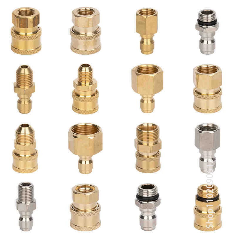 High Pressure Washer Adapter 1/4" Quick Connector Quick Release Fitting Power Washer Fast Connection Coupler 1/4 inch