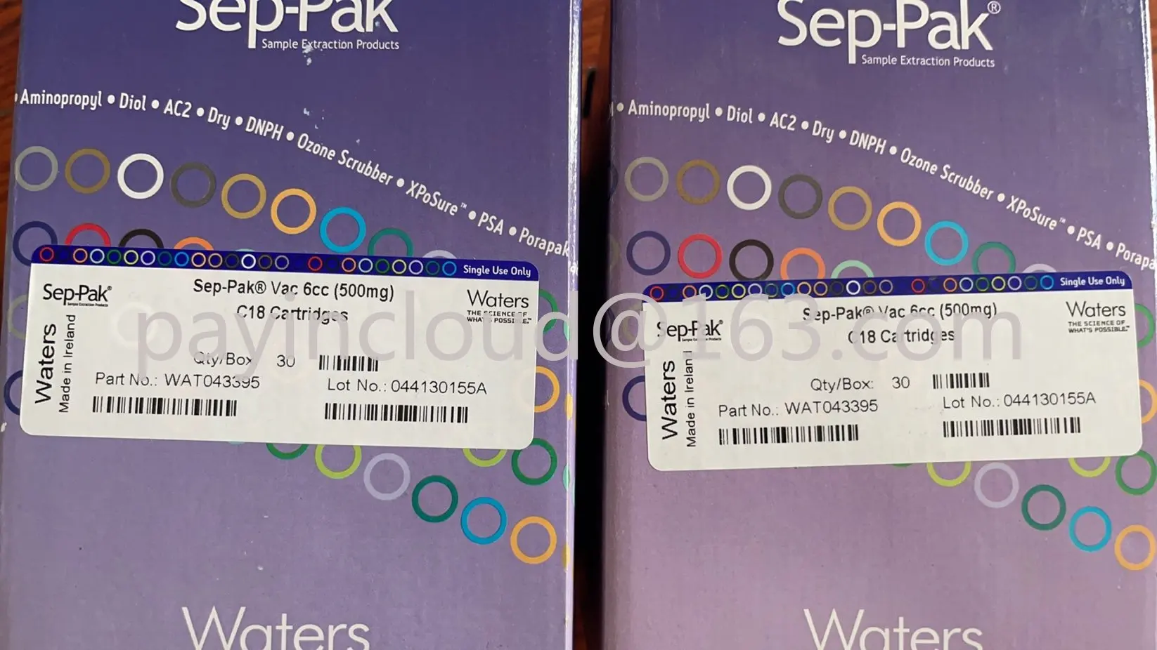 

Водяной картридж SPE WAT043395 Sep-pak 6CC C18