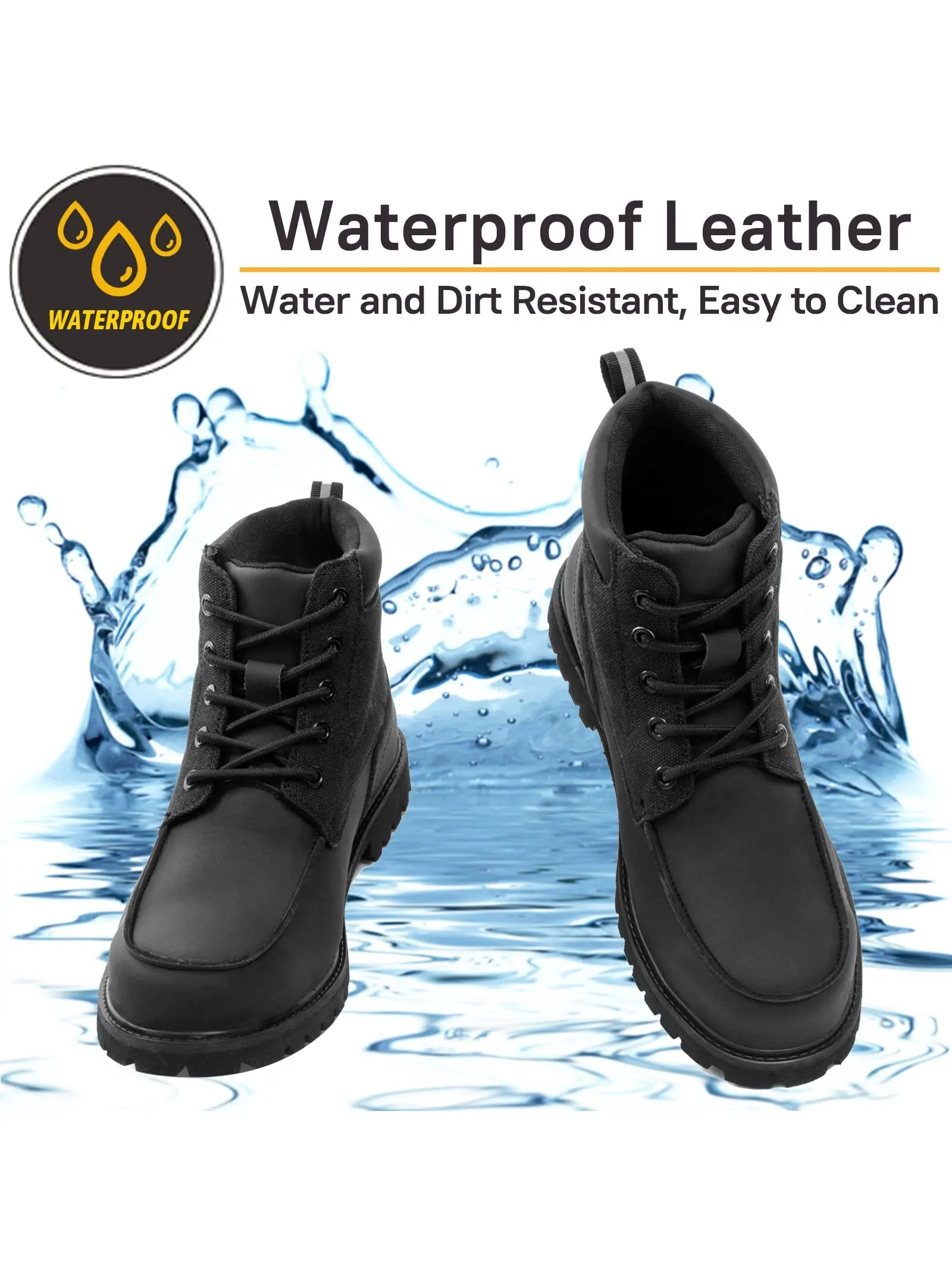 SUADEX Steel Toe Boots for Men Women Waterproof Indestructible Work Safety Boot Outdoor Protection Construction Shoes - Image 2