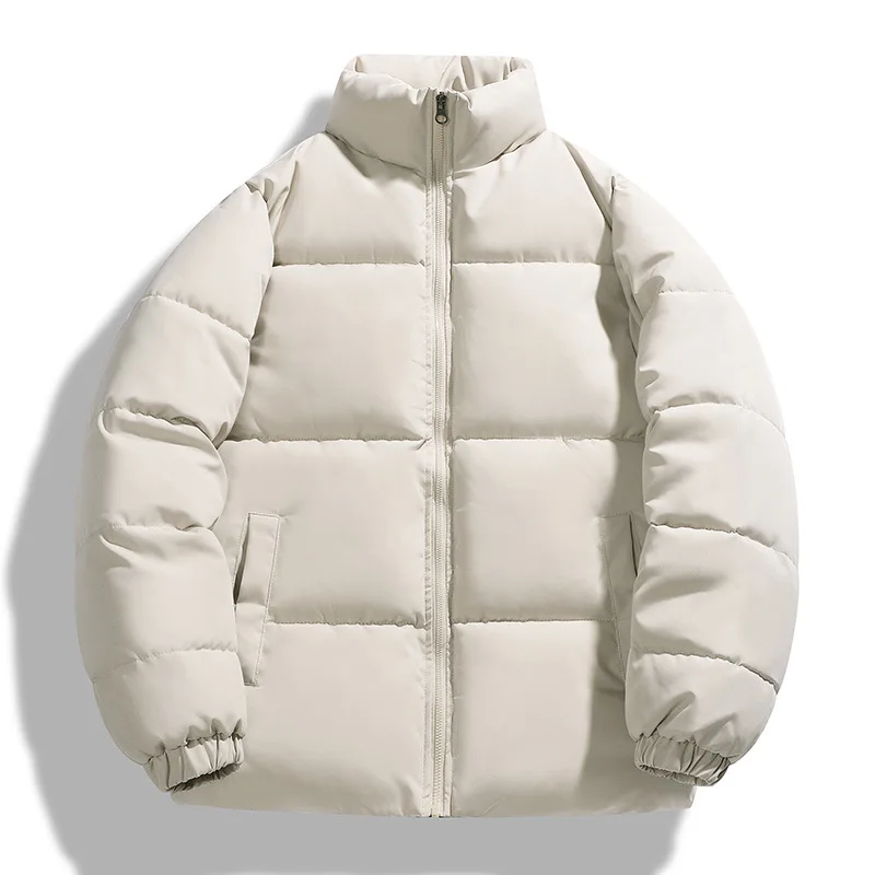 New Winter Men Warm Puffer Jackets Thick Parkas Casual Men Padded Down Outwear Zipper Closure Long Sleeve Couple Outdoor Coat