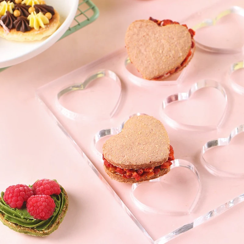 1Pcs Polycarbonate Dacquoise Cake Mold Oval Round Shaped Dakovaz Macaron Mould cake baking tools