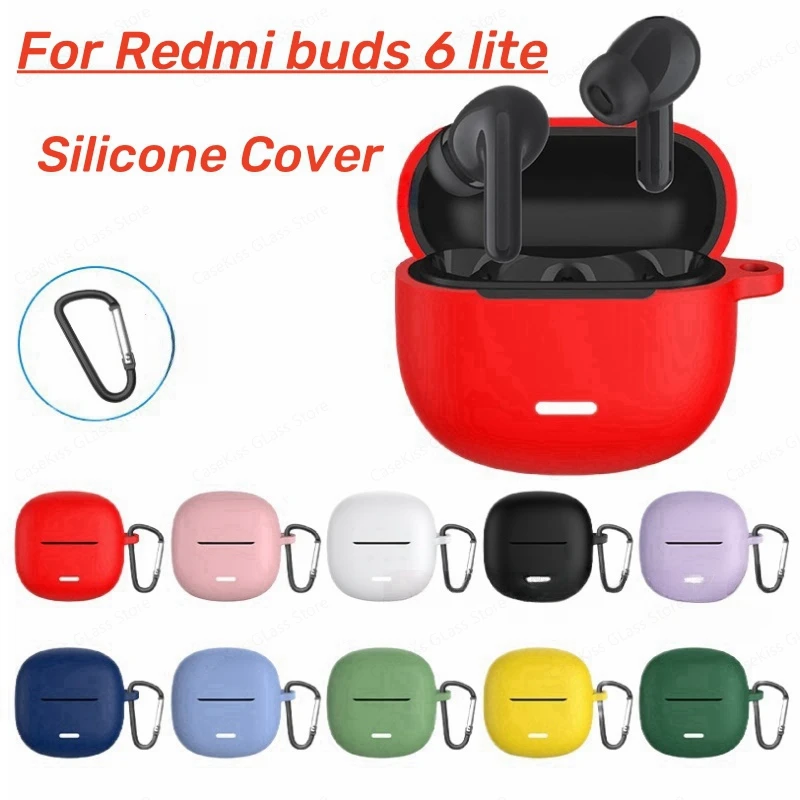 Soft Silicone Cover for Xiaomi Redmi Buds Lite Active with Hook