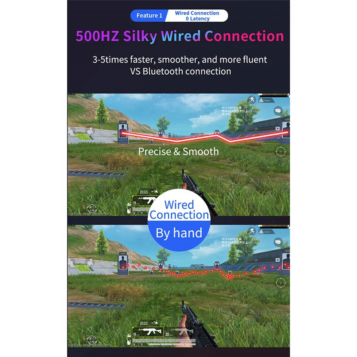 PUBG 모바일 컨트롤러 게임용 키보드 마우스 변환기, 블루투스 5.0, 안드로이드 및 IOS 어댑터용, 5X M3 플러그 앤 팔리 게임패드