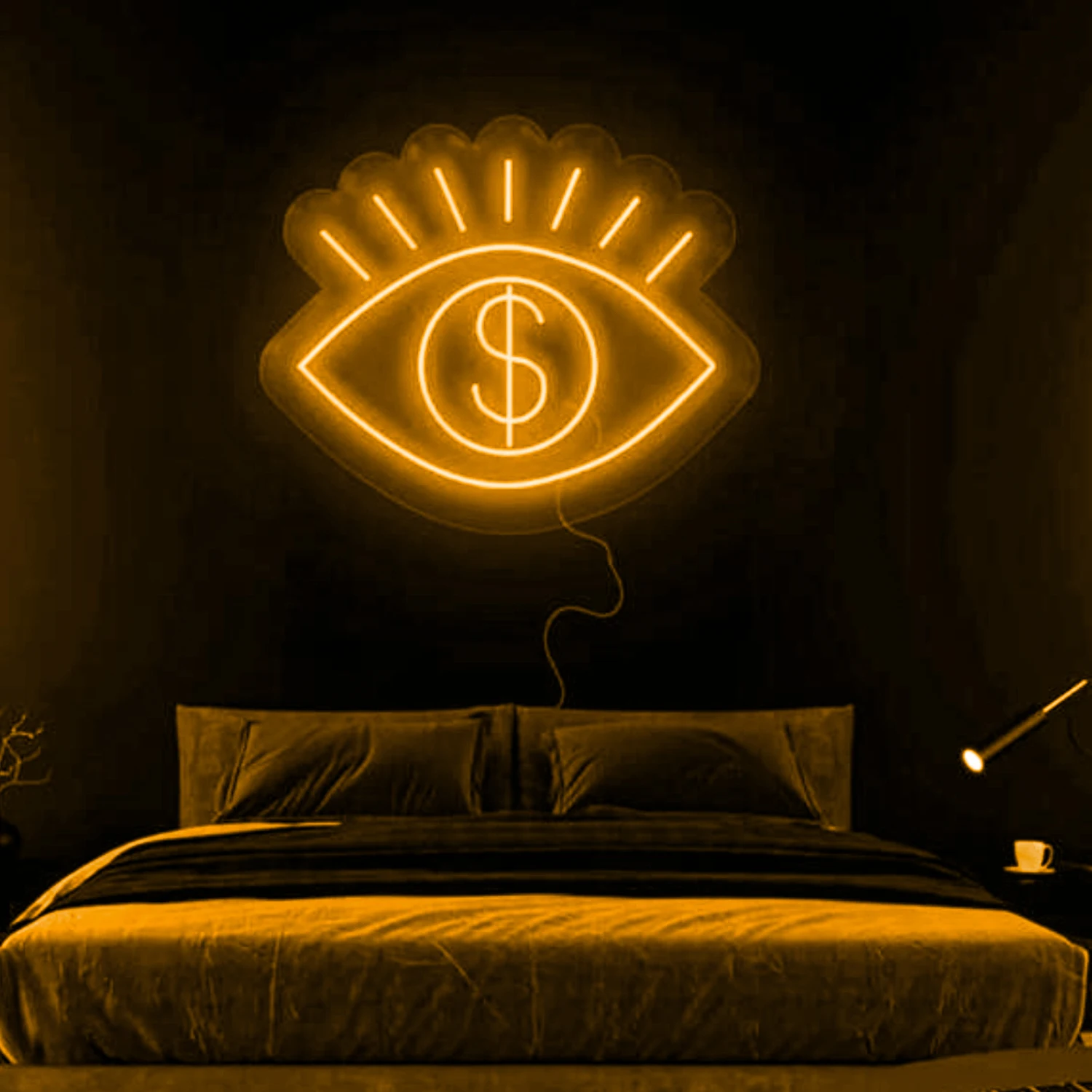 Description Picture 3 of itemEyes Full Of Money Neon Sign Personality Design Home Ooffice Game Room Bar Club Bedroom Gift Holiday Decoration Ambient Lighting