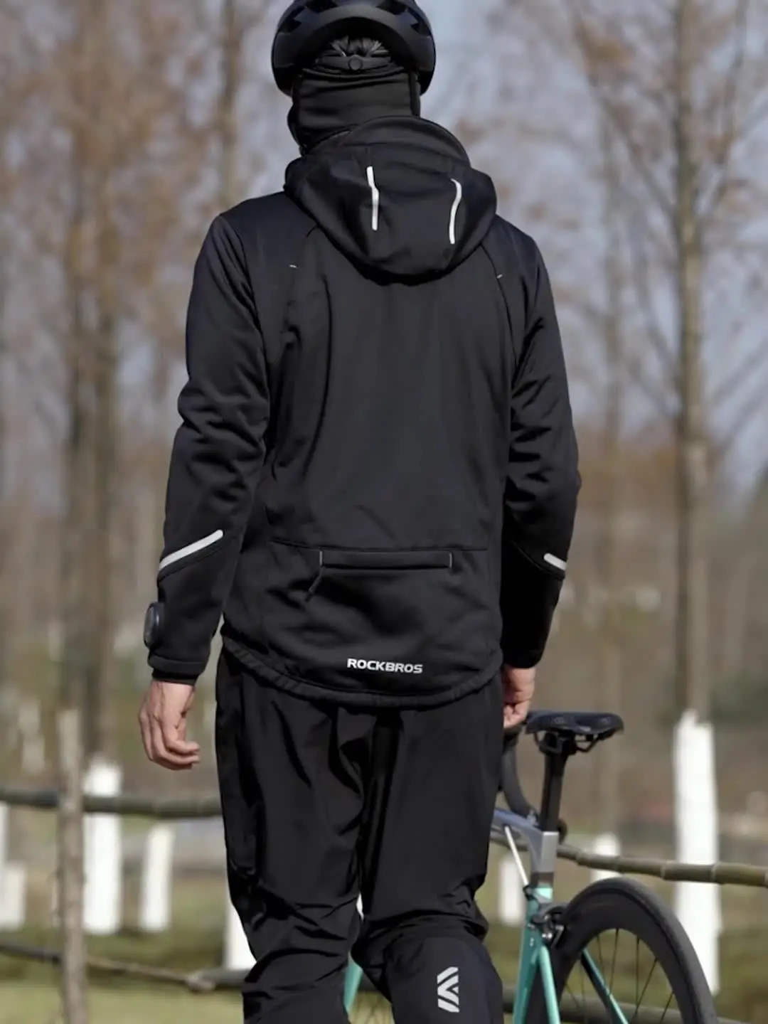 ROCKBROS Herren Nachtleuchtende Windbreaker für Radsport, Langarm