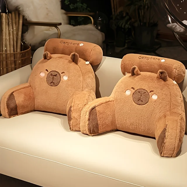 Lovely Capybara Backrest Cushion – Large Triangle Reading & Lumbar Support Pillow 6