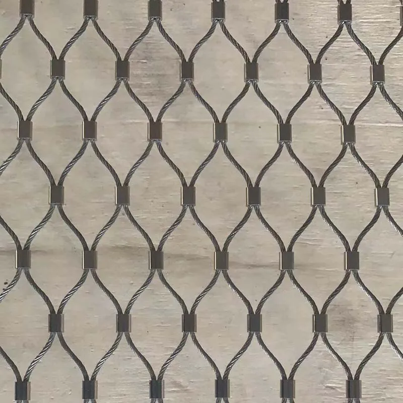 Inox 304 Flexible Webnet with Stainless Steel Ferrules Wire Rope Mesh
