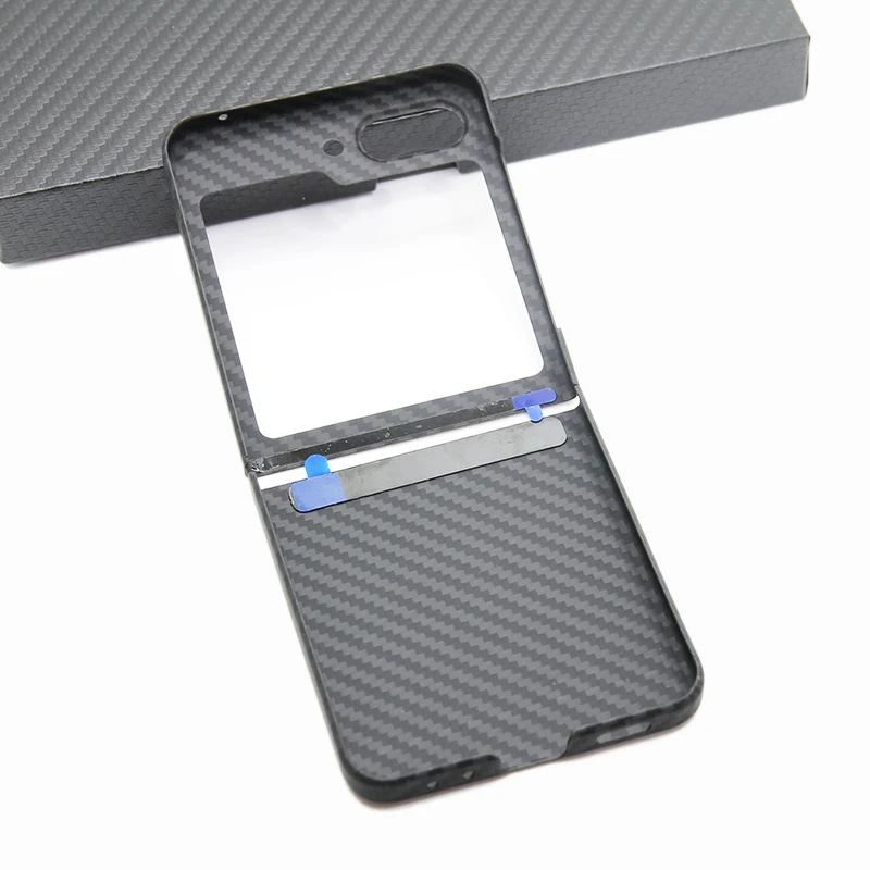 ZXKE Carbon Fiber Phone Case For Samsung Galaxy Z Flip 5 Cover Light Thin High-strength Aramid Protective Shell